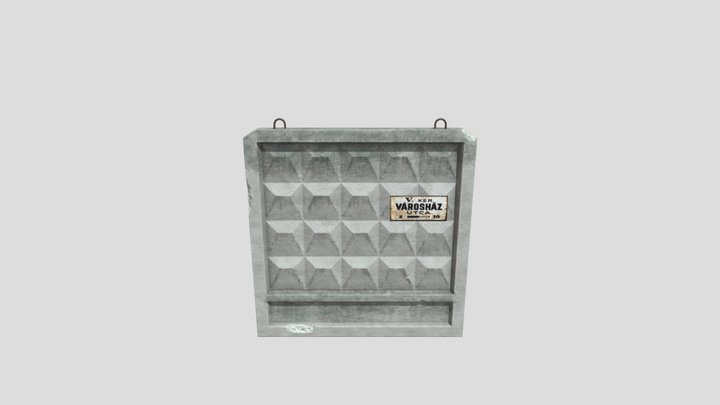 Concrete Fence 3D Model