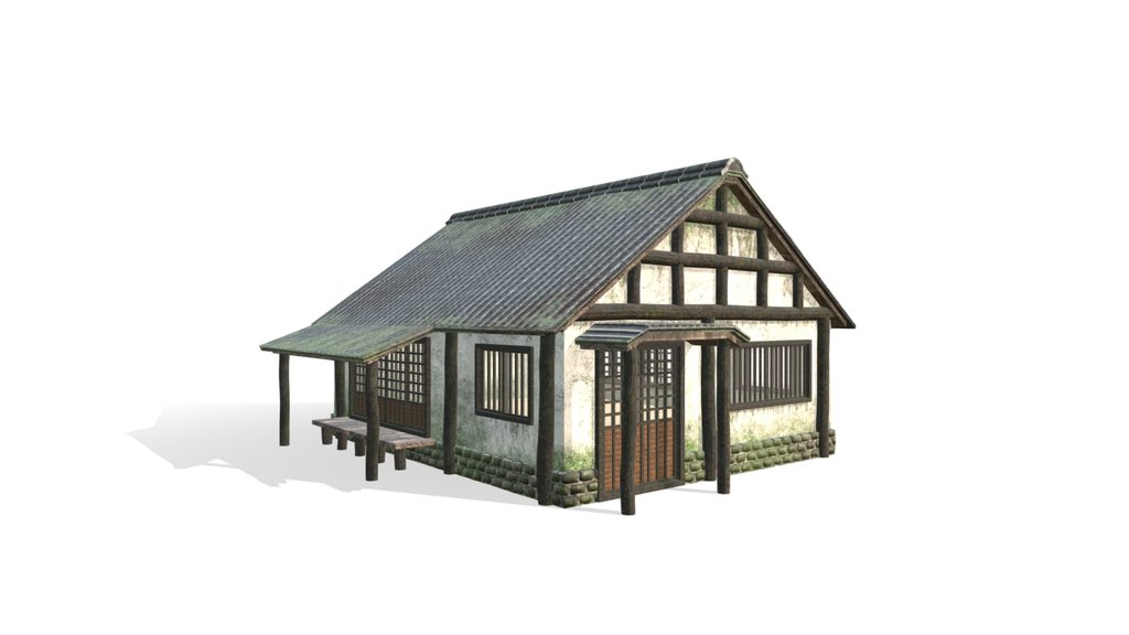 Lowpoly Japanese Old House