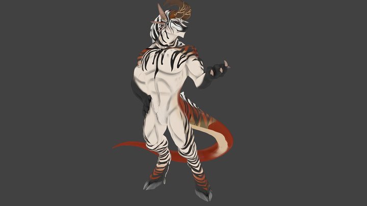 Stripehorn 3D Model