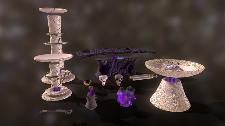 Alien Temple Asset Pack 3D Model