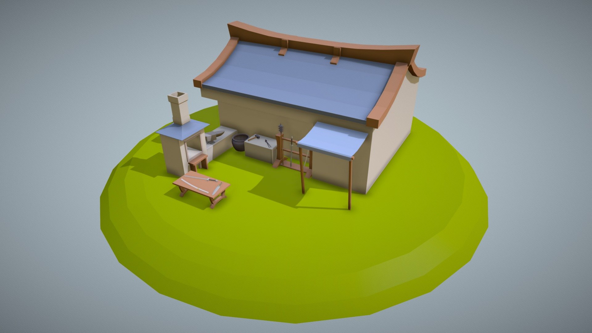 DAE Villages | Chinese Blacksmith - 3D model by Talbo_Reijnders ...