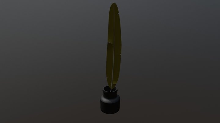 Paint And Feather 3D Model