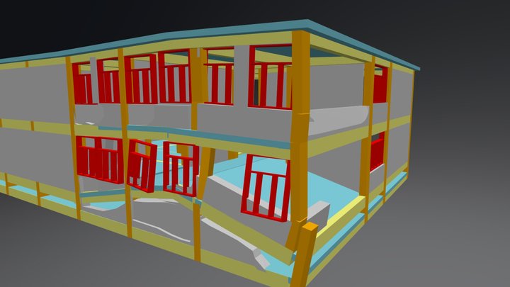 Turkish School As-damaged 3D Model