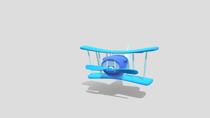 Cartoon Plane-1 3D Model
