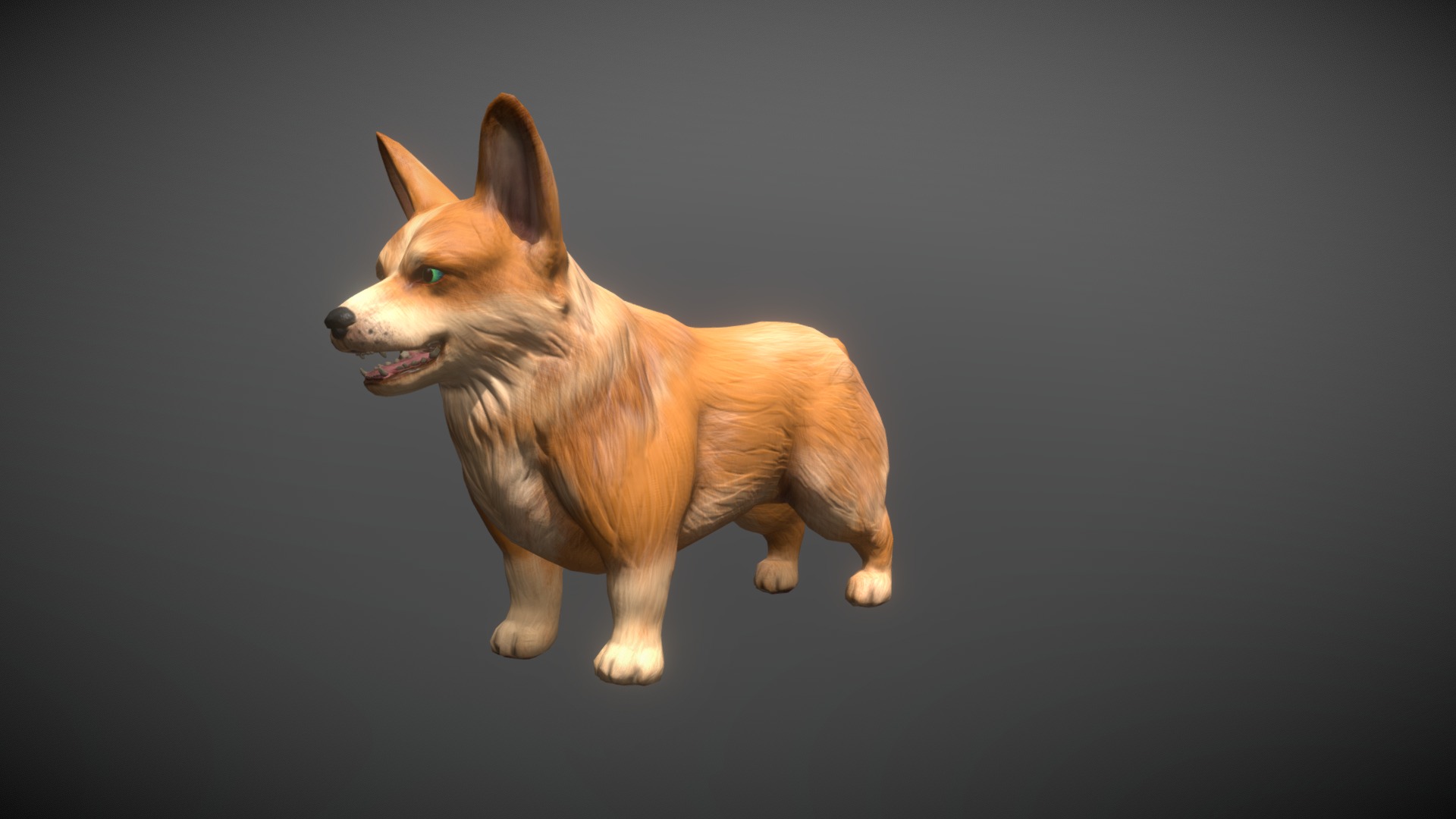 3D model Doggo LP - This is a 3D model of the Doggo LP. The 3D model is about a dog with a black background.