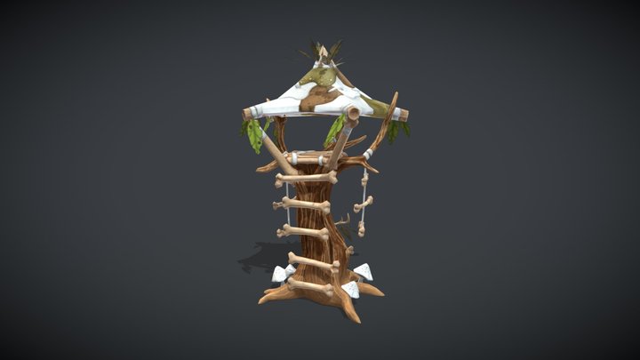 Bone Tower - Warparty 3D Model