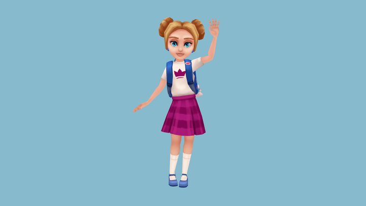 Schoolgirl 3D Model