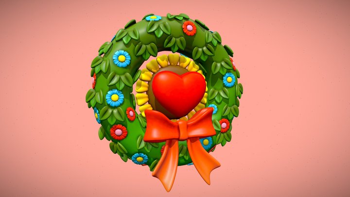 Valentine's Day Ornament 3D Model