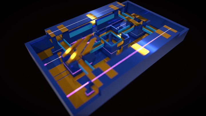 FPS warface map neon pvp pve 3D Model