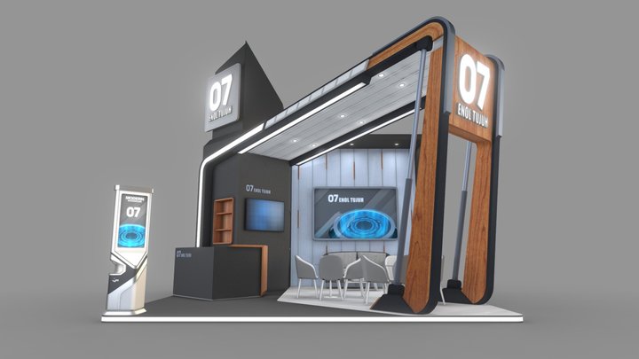 EXHIBITION STAND BS 36 Sqm 3D Model