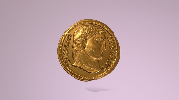 Constantine Coin Merged 3D Model
