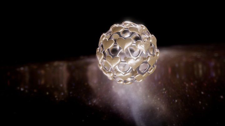 Heart sphere jewel 3D Model