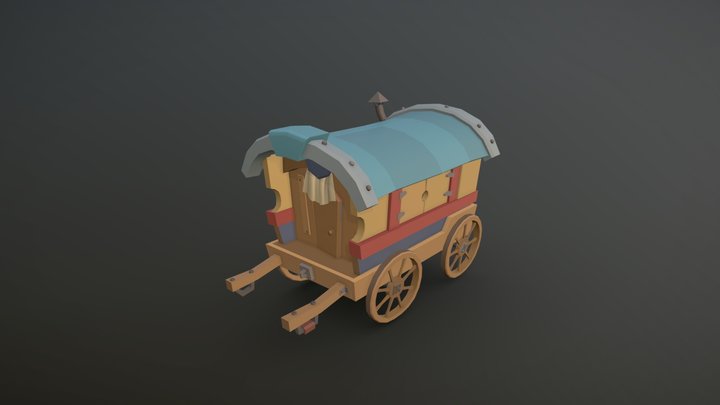 [XYZ School] HW5 Part 1 - Old caravan cart 3D Model