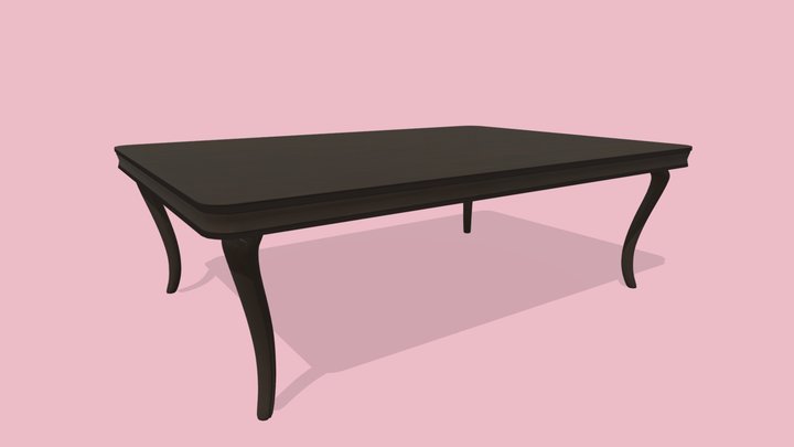 Classic Wooden Table 3D Model