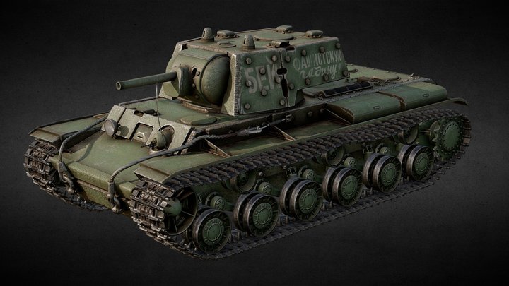 KV1-E WW2 Tank 3D Model