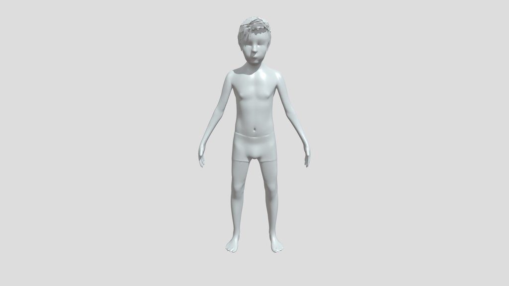 A boy in underwear
