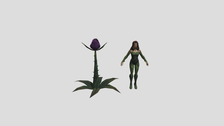 Poison Ivy With Flower 3D Model