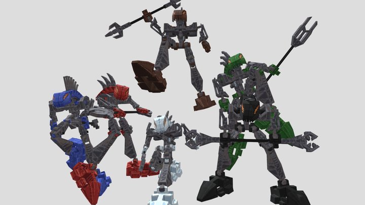 LEGO BIONICLE - Rahkshi (Low-Poly) 3D Model