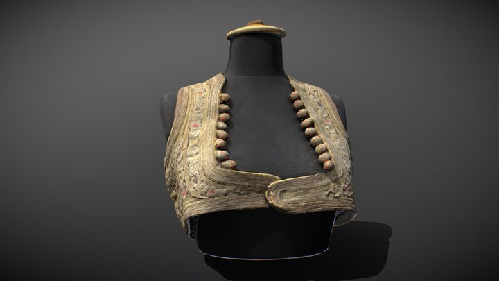 Gold embroidered Bust - Traditional Uniform 3D Model