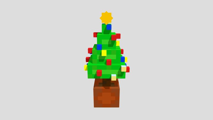 Minecraft Christmas tree 3D Model