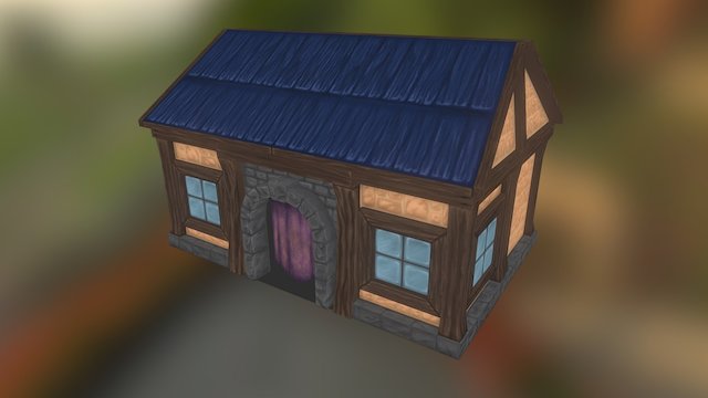 Low Poly Cabin 3D Model