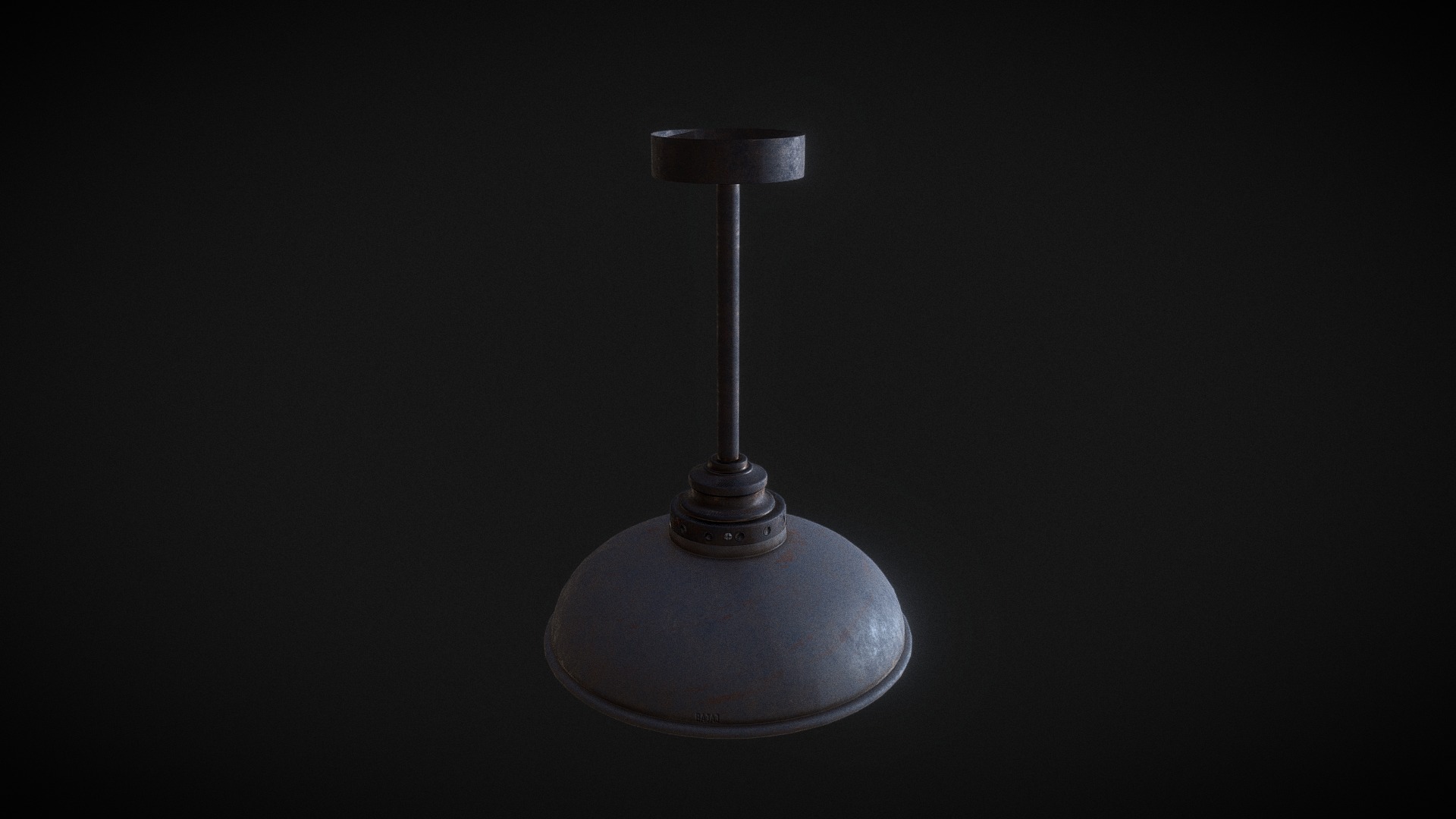 3D model Lamp - This is a 3D model of the Lamp. The 3D model is about a light bulb on a black background.