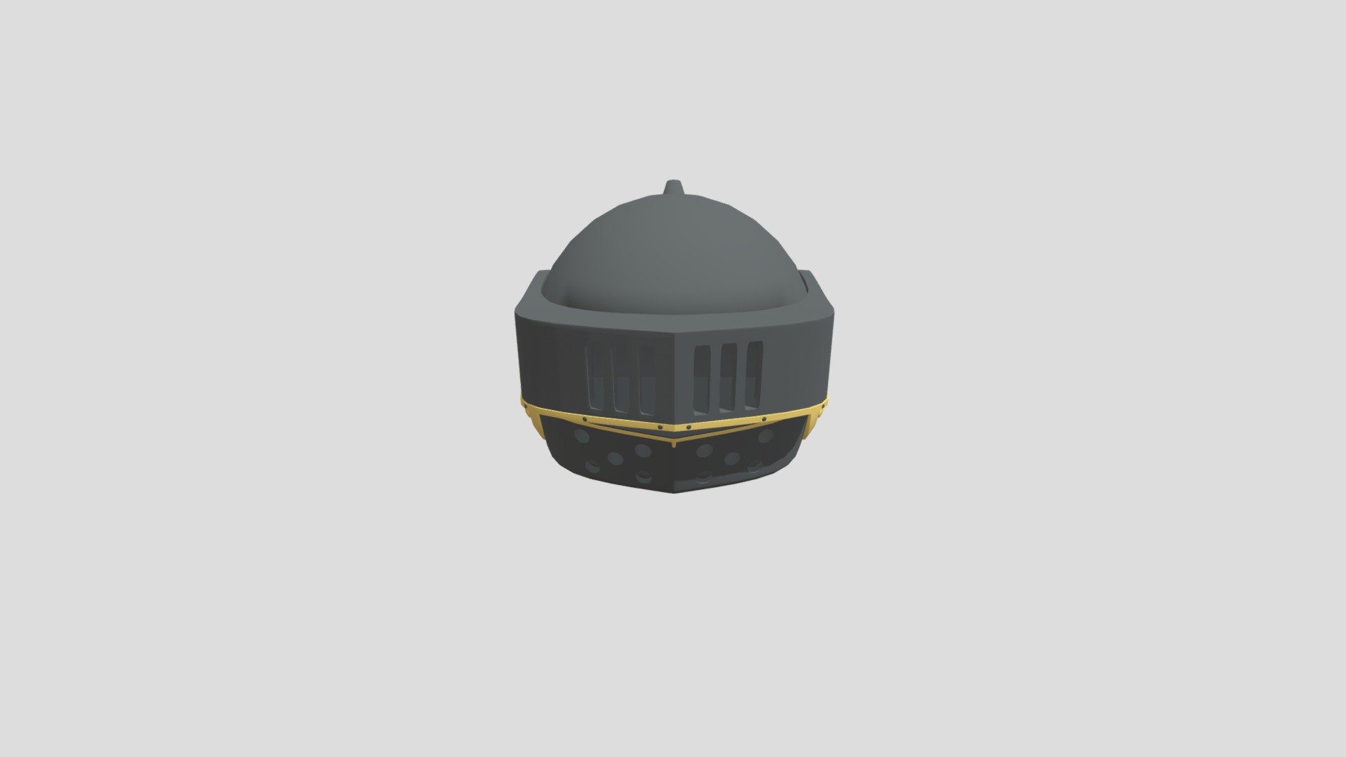 Casco medieval low poly