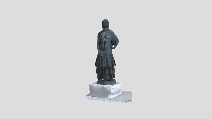 Gitana echadora de cartas para MUBA 3D Model