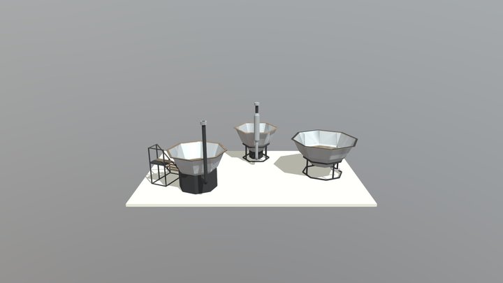 3 вида чанов 3D Model