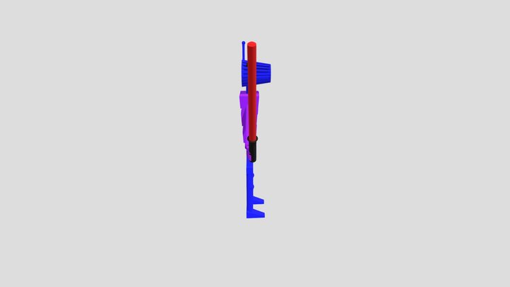 Droid Painted FBX 3D Model
