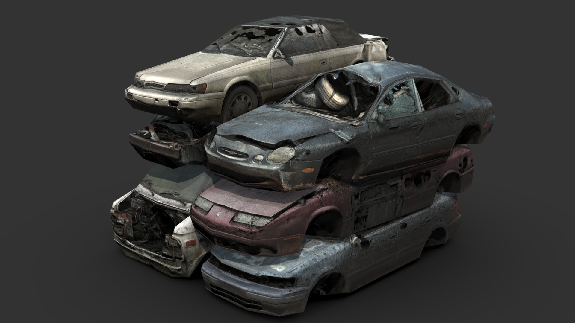 3D model Junk Stacks - This is a 3D model of the Junk Stacks. The 3D model is about a toy car with a person in it.
