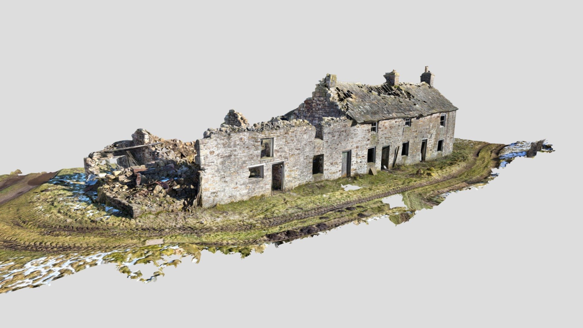 Wolfcleugh Abandoned Miner's Cottages : Rookhope - 3D model by ...