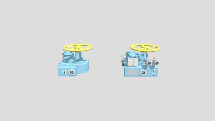 AIR MOTOR OPERATED VALVE ACTUATOR(AOV) 3D Model