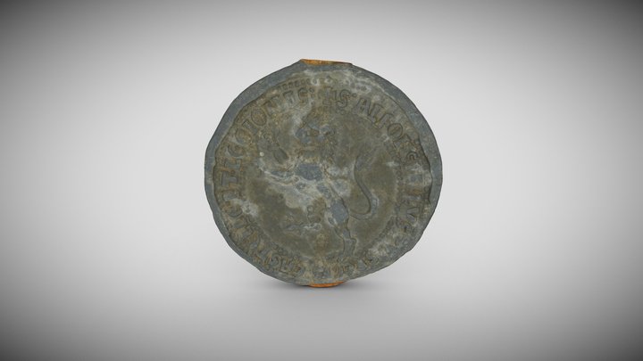 Sello de plomo de Alfonso X (1264) 3D Model