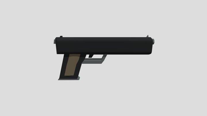 Stylized handgun_5 3D Model