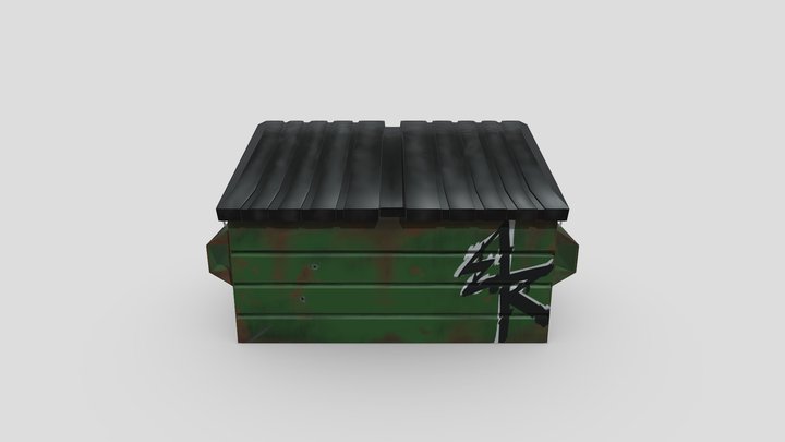 Cyberpunk 2077 inspired dumpster 3D Model