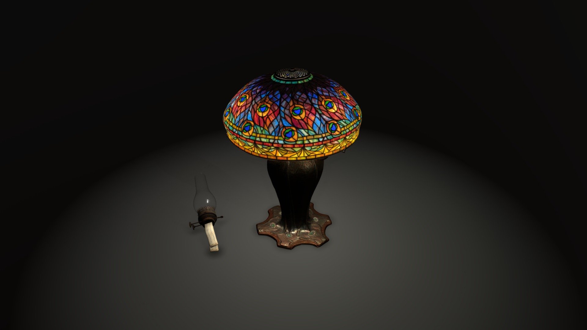 2018.281 Peacock Table Lamp