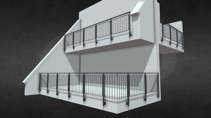 Családi ház korlát ML-43309 T.Katalin 3D Model