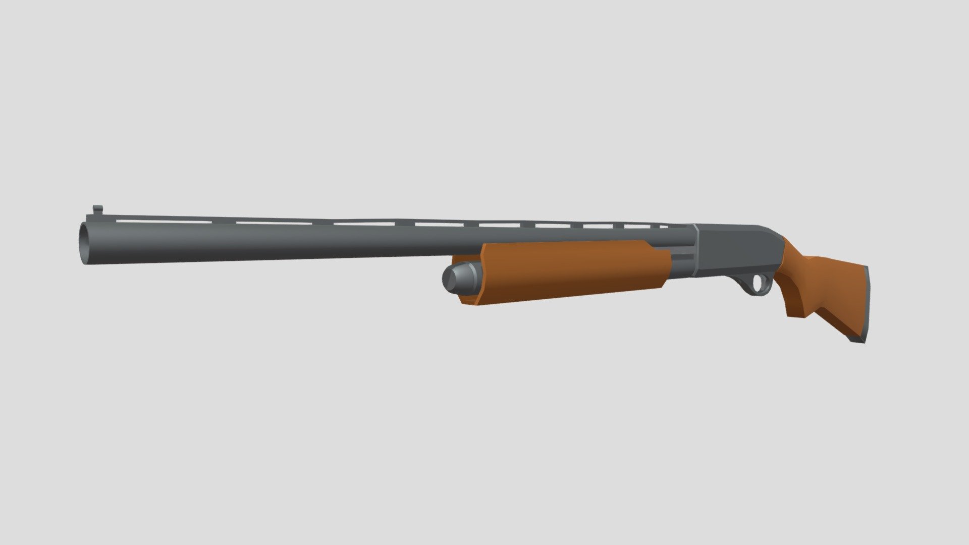 Remington 870 Low Poly