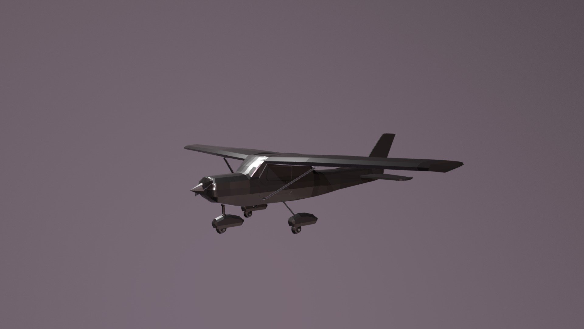 LowPoly Cessna 158 aircraft