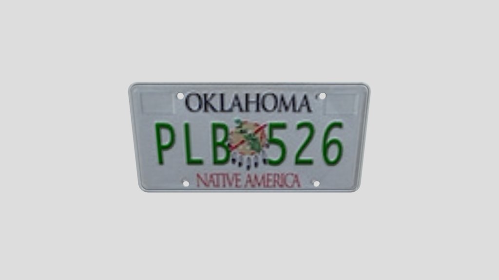 Oklahoma Licence Plate Pl