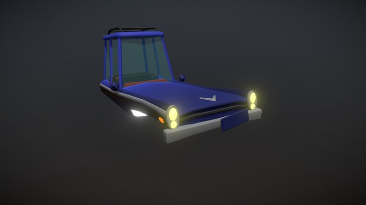 Old Style Hover Car 3D Model