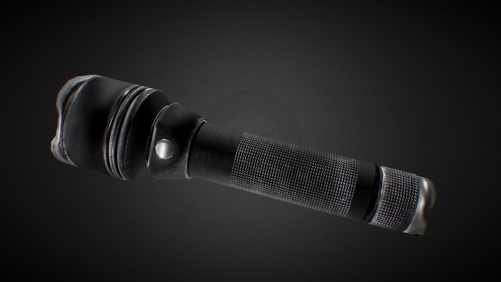 Tactical Flashlight 3D Model