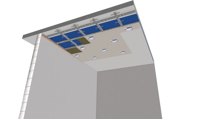 Ш56 [72мм] Звукоизоляция потолка Барклайн 3D Model