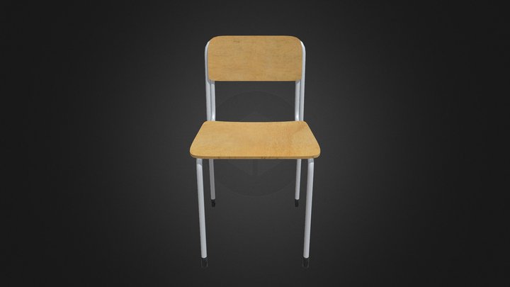 School Chair 3D Model