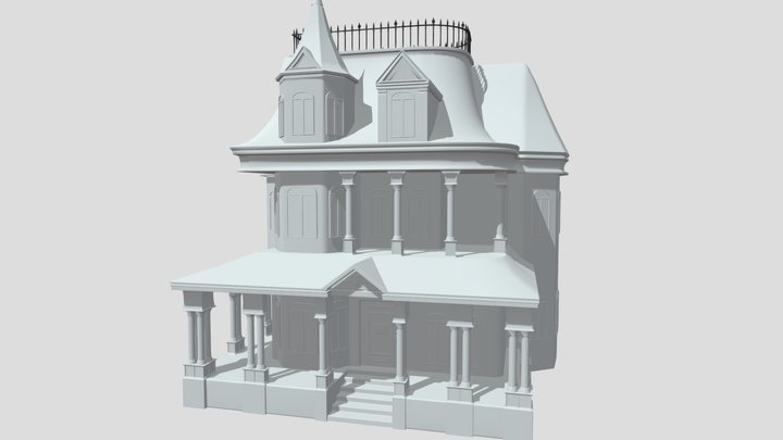 Fancy Old Mansion 3D Model