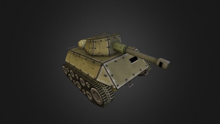 Low-Poly Tank ("Roughnecks") 3D Model