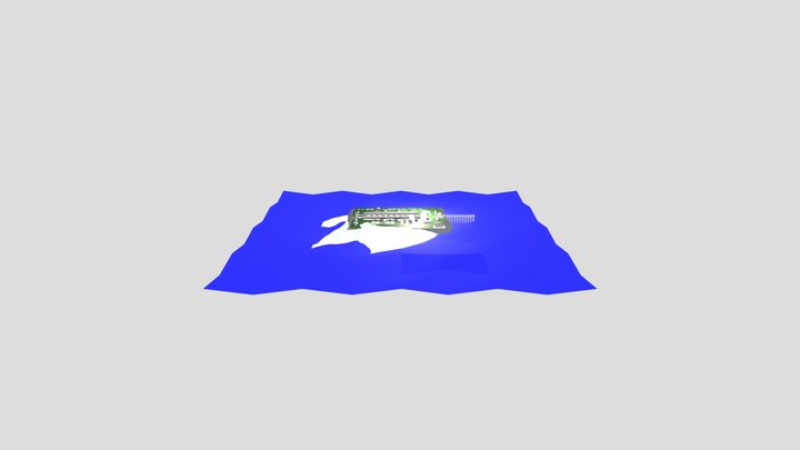 Low Poly Island Starport 3D Model