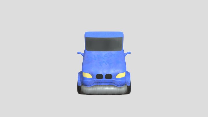 Dirty cartoon car 3D Model