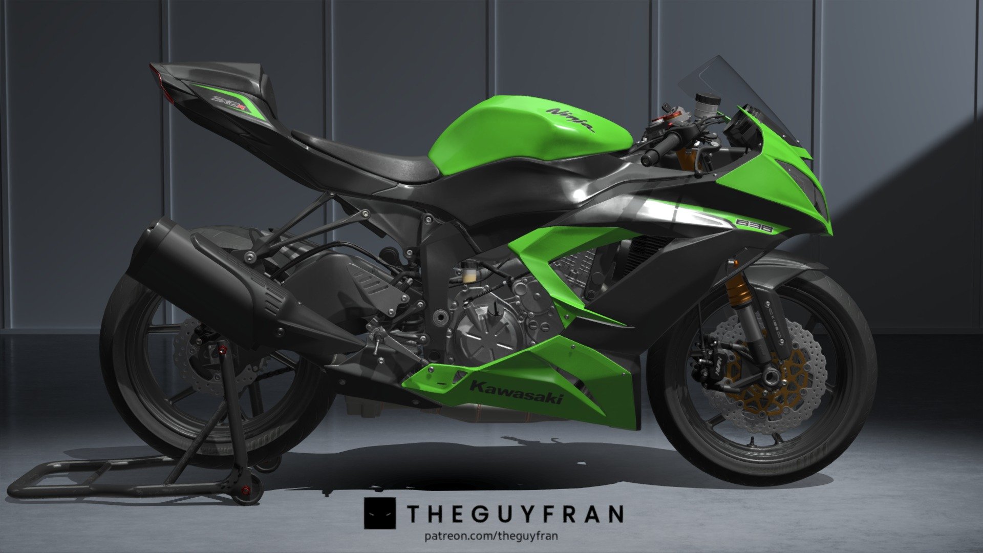 2018 Kawasaki Ninja ZX-6R - 3D model by theguyfran (@theguyfran